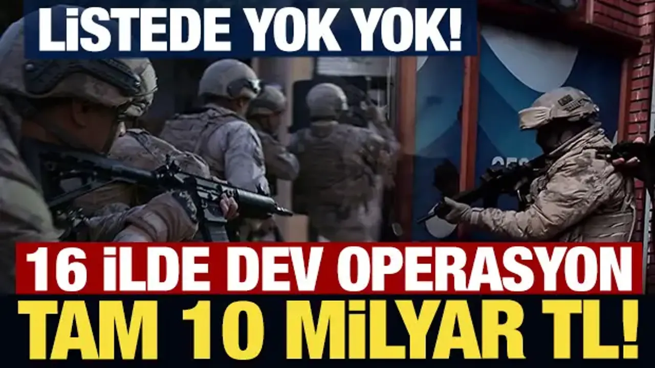16 ilde 22 ayrı organize suç örgütüne operasyon: 228 gözaltı