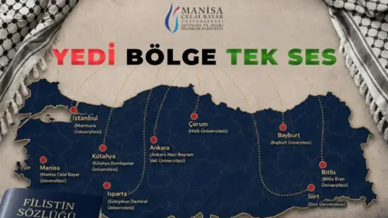 9 üniversiteden Filistin için ortak ses: “Yedi Bölge Tek Ses” Manisa’da