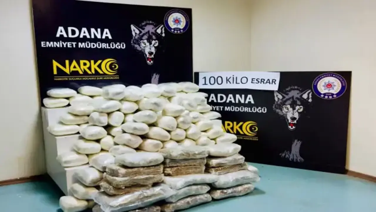 Adana'da 100 kilo esrar ele geçirildi; 3 tutuklama