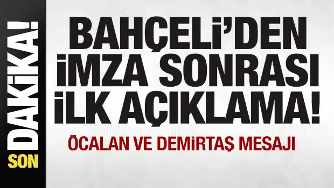 Bahçeli'den son dakika Demirtaş ve Öcalan açıklaması