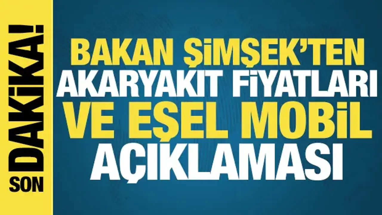 Bakan Şimşek'ten mazot fiyatları ve eşel mobil sistemi açıklaması