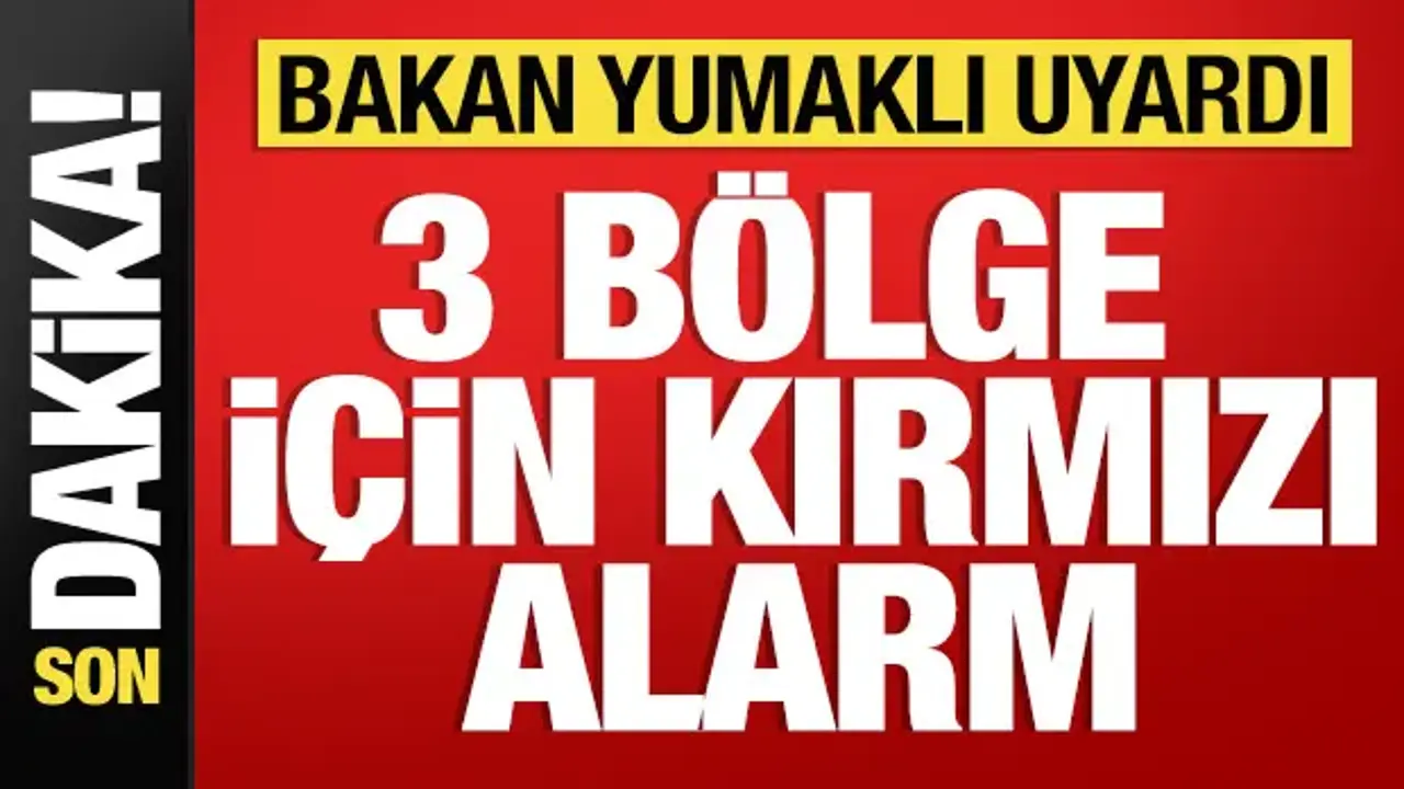 Bakan Yumaklı'dan orman yangını uyarısı: 3 bölge için kırmızı alarm