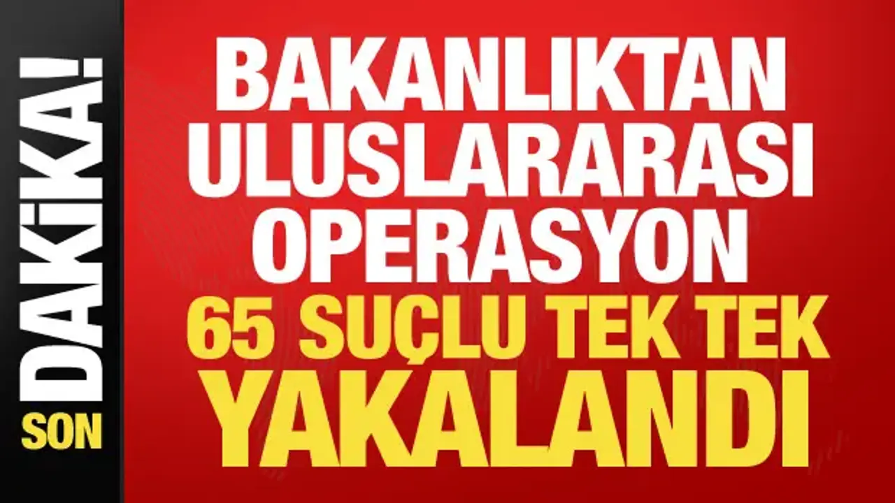 Bakanlıktan dev operasyon: 65 firari suçlu yurda getirildi
