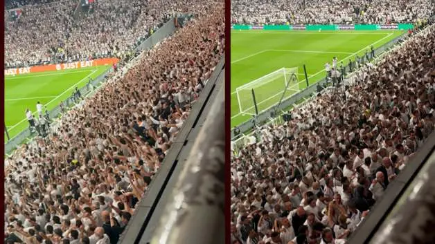 Beşiktaş taraftarından Marsilya Maçında Görkemli Tribün Şovu
