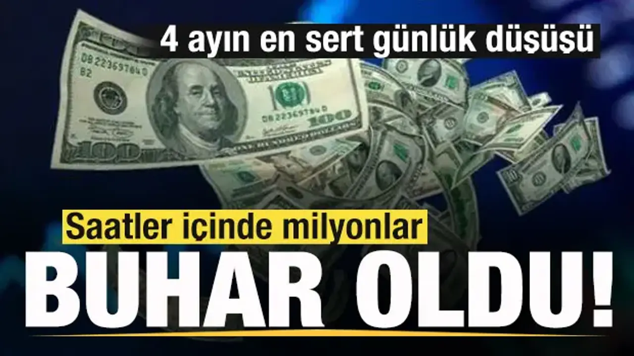 Bitcoin'de 4 ayın en sert günlük düşüşü! Saatler içinde milyonlar buhar oldu