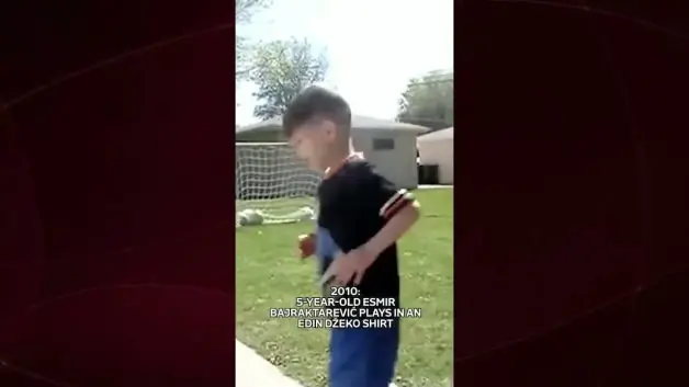 Bosna Hersek'in Dünya Kupasına katılmasını sağlayan golü atan oyuncunun çocukluk görüntüleri şaşırttı...