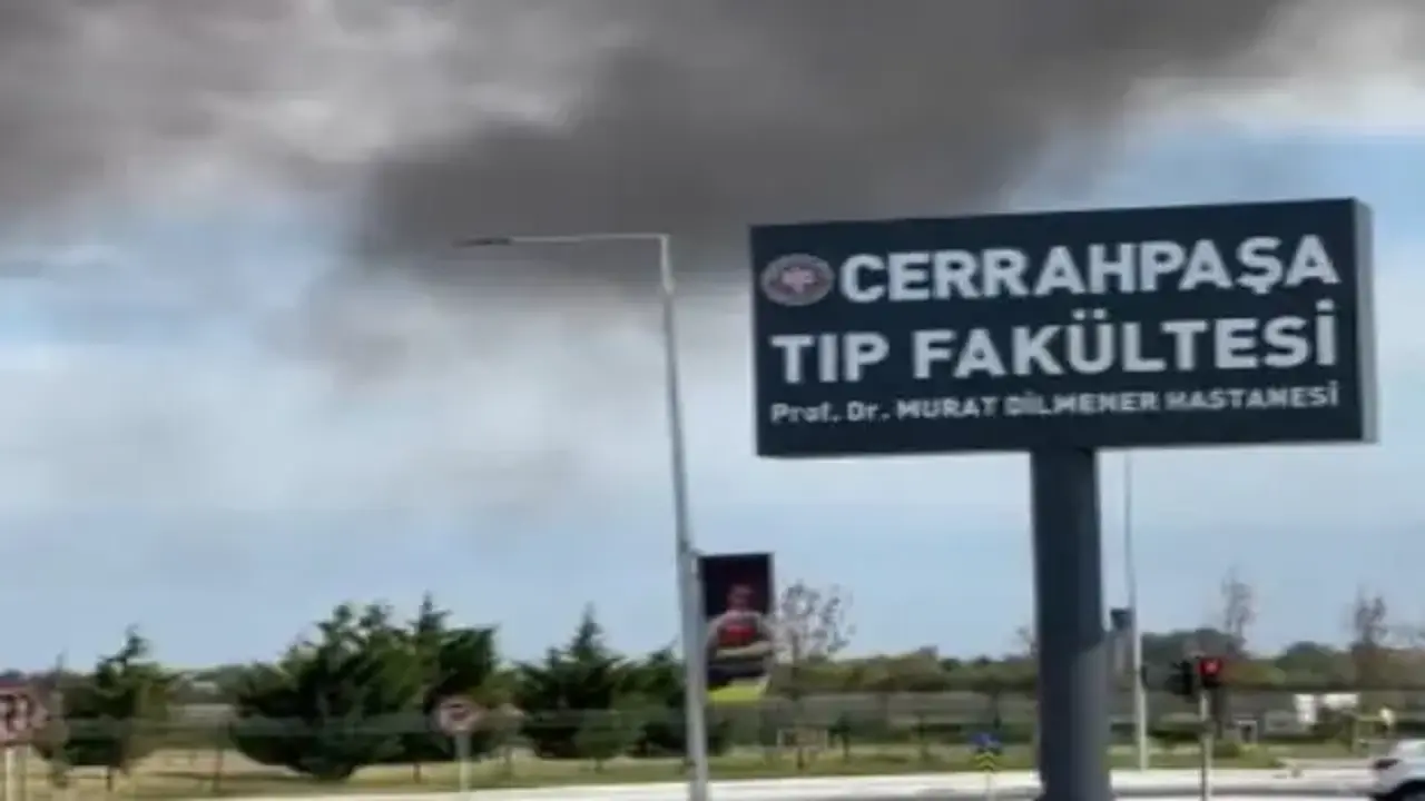 Cerrahpaşa Hastanesi bahçesinde yangın!
