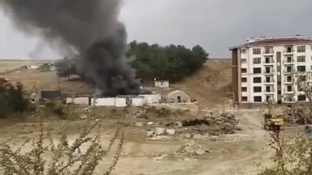 Edirne’de şantiyede yangın çıktı