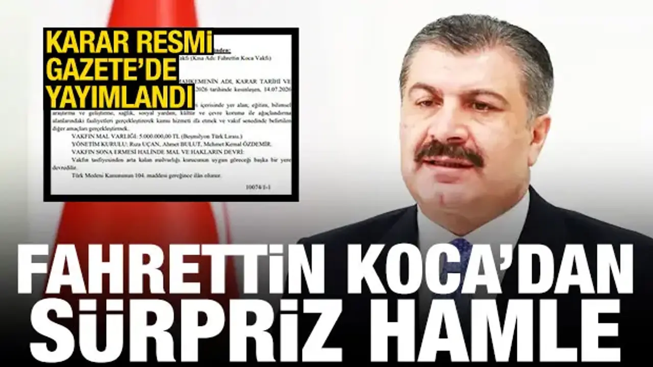 Fahrettin Koca'dan sürpriz hamle! Karar Resmi Gazete'de yayımlandı