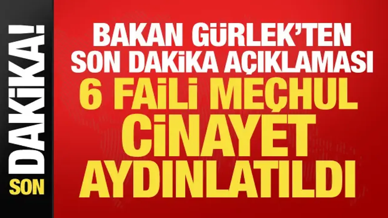 Faili meçhul dosyalarda kritik gelişme! Bakan Gürlek duyurdu: 6 cinayet çözüldü