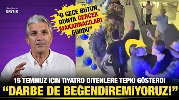 Gazeteci Nedim Şener'den 15 Temmuz için kontrollü darbe diyenlere sert tepki