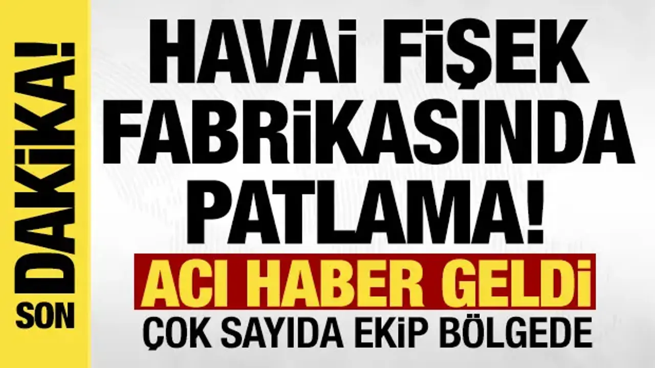 Havai fişek fabrikasında patlama: 1 ölü!