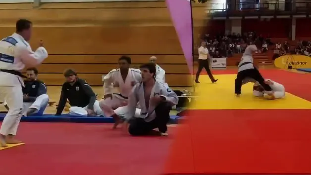 Judo müsabakasında yenilgiyi hazmedemeyen sporcu rakibinin çenesini kırdı