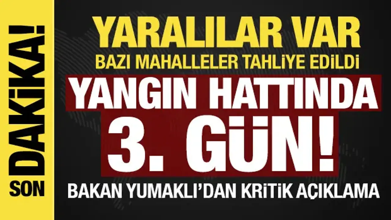 Orman yangınlarında 3. gün! Mahalleler tahliye edildi, yaralılar var!