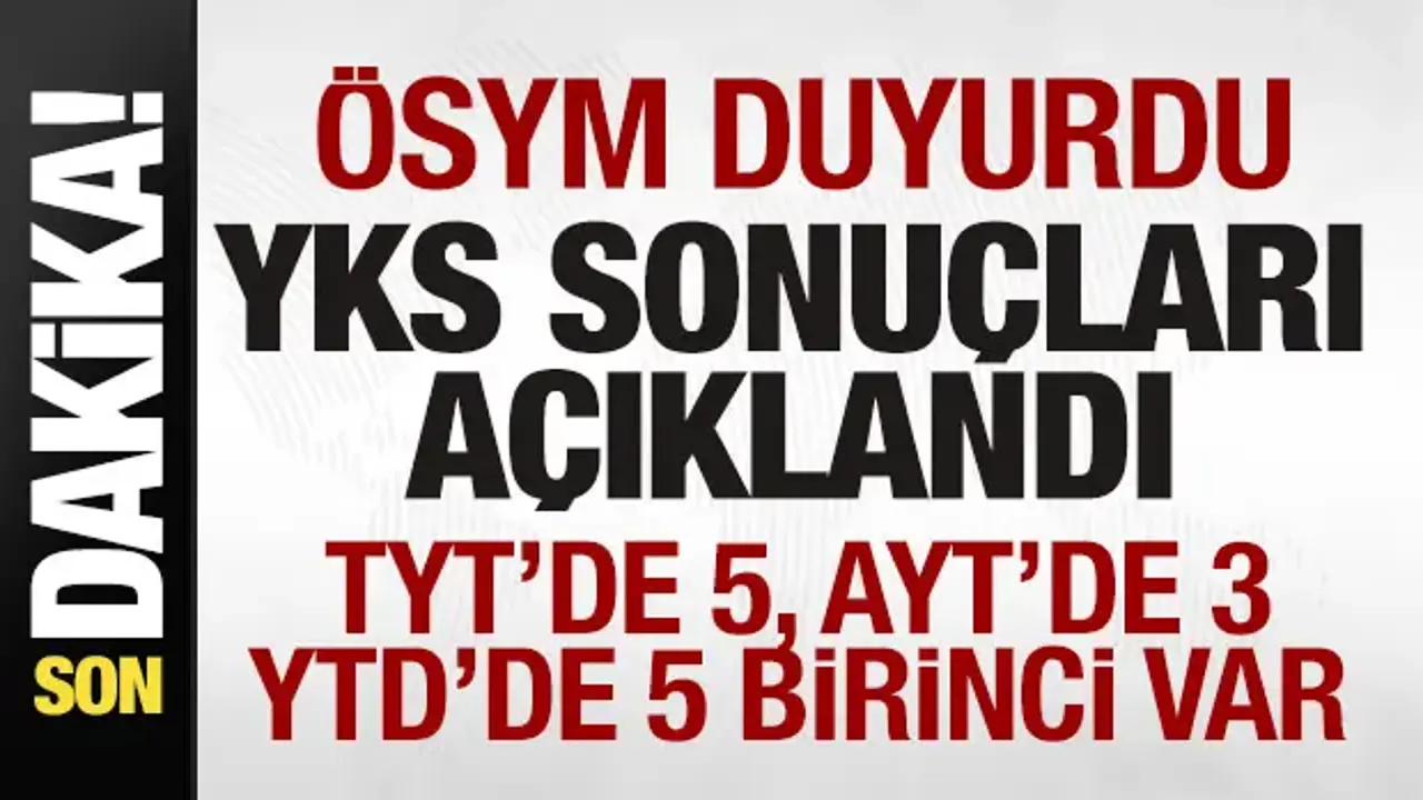 Son dakika: 2026 YKS sonuçları açıklandı