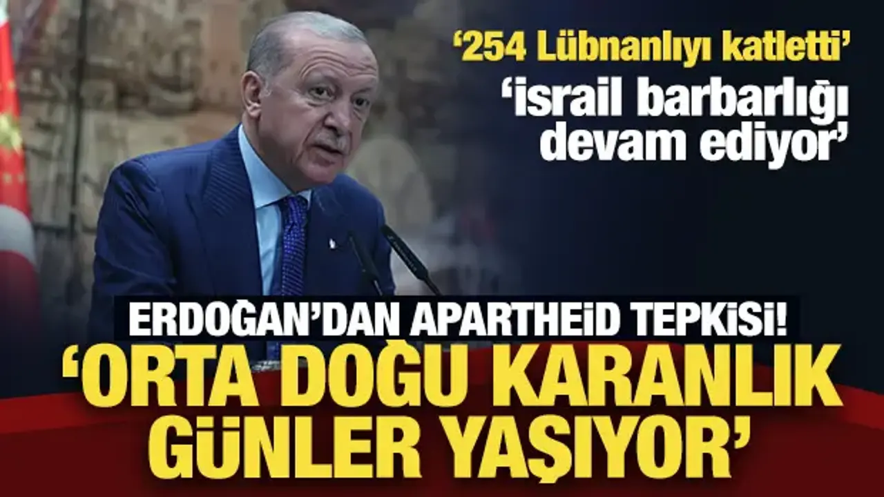 Son Dakika... Erdoğan'dan çok sert mesajlar: Apartheid tepkisi!