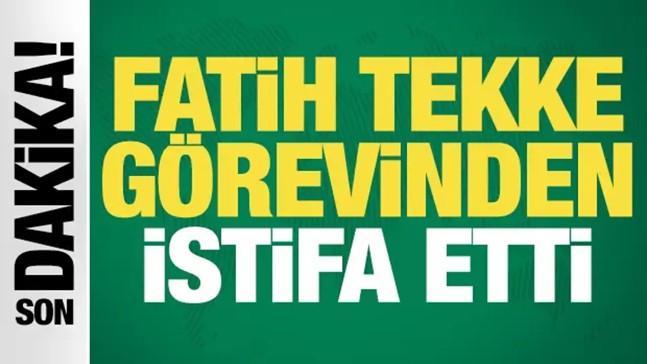 Son dakika: Fatih Tekke istifa etti!