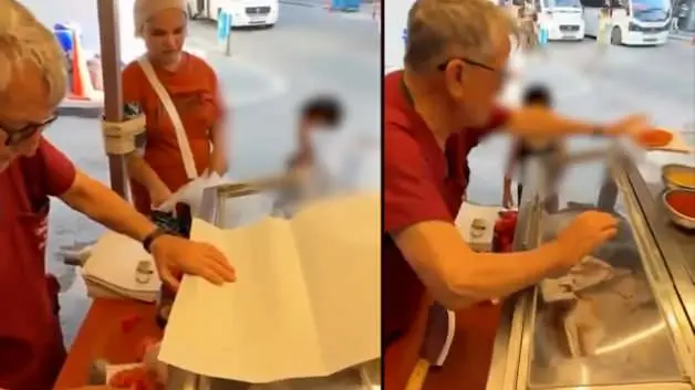 Sosyal medyada gündem olan lahmacuncunun tezgâhı kaldırıldı