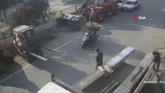 Tekirdağ’da feci kaza: Forkliftin demir ayağına işte böyle çarptı!