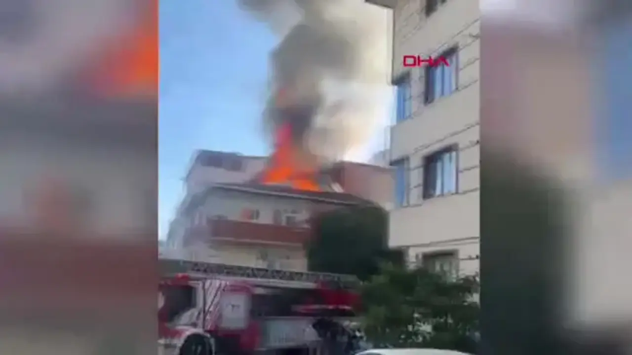 Yangın çıkan daire, kullanılamaz hale geldi